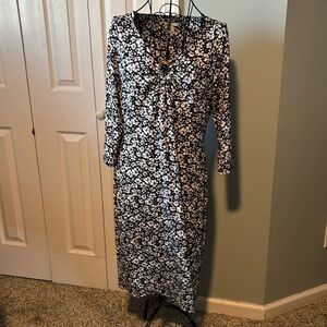 Black and white flower dress.